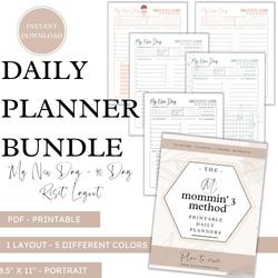 mockup image of bundle of printable daily planning pages